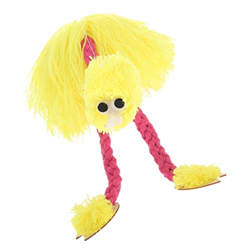 ORFOFE Straußen Marionette Spielzeug marionetten Puppen Animal-Design Fun Toy Plüsch-Strauß-Marionette Handpuppen für Babys Tiermarionetten Marionette lustige Figur Handwerk Kiefer Yellow von ORFOFE