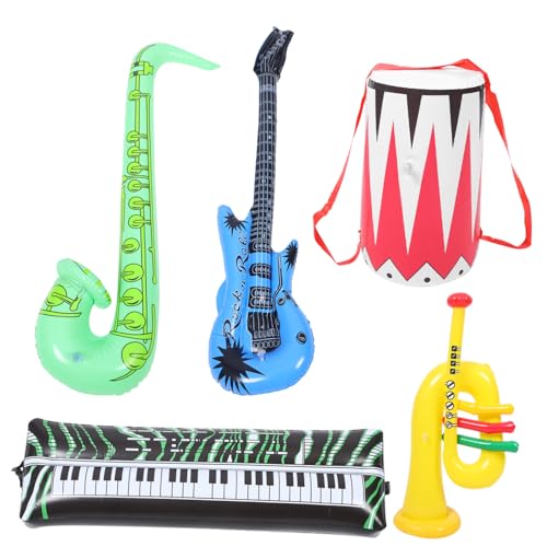 ORFOFE Teiliges Aufblasbares Musikinstrumente aus PVC mit Gitarre Saxophon Trompete Orgel und Trommel Leichte Party Deko Bühnenrequisiten für Jungen und Mädchen Zufällige ORFOFE Teiliges Aufblasbares Musikinstrumente aus PVC mit Gitarre Saxophon Trompete Orgel und Trommel Leichte Party Deko Bühnenrequisiten für Jungen und Mädchen Zufällige von ORFOFE