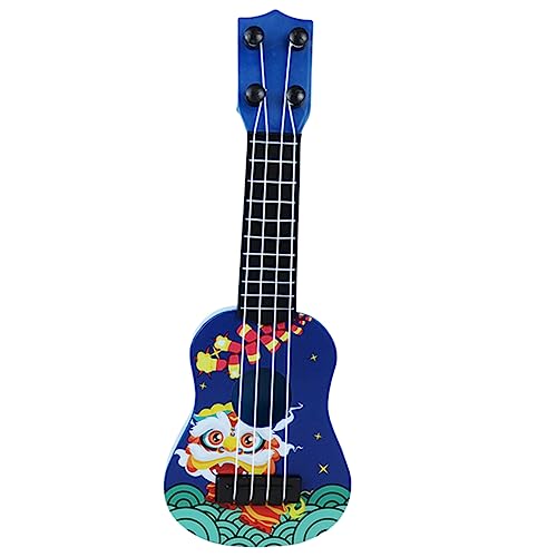 ORFOFE Ukulele kinderinstrumente Kinder musikinstrumente wohnzimmerdeko Blaue lustige Kindergitarre Puppenspielsets Gitarren Spielzeug Mini-Zubehör für Puppen dekorative Mini-Gitarre Abs von ORFOFE