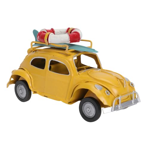 ORFOFE Spardose Hochzeit Vintage Bubble Car Modell Aus Eisenhandwerk Dekoration Für Den Schreibtisch Gelbes Tischornament Retro Auto Figur Für Sammler Und Als Geeignet von ORFOFE