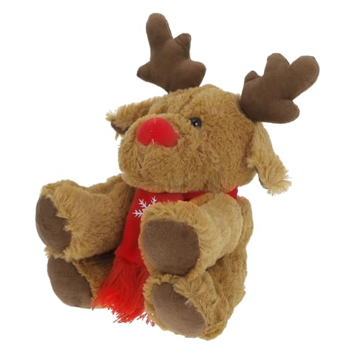 ORFOFE Weihnachts üsch Elch Niedliche Xmas Rentier Puppe Für ädchen Und Hellbraun Kuscheltier Dekoration Für Weihnachten Und Feiertage von ORFOFE