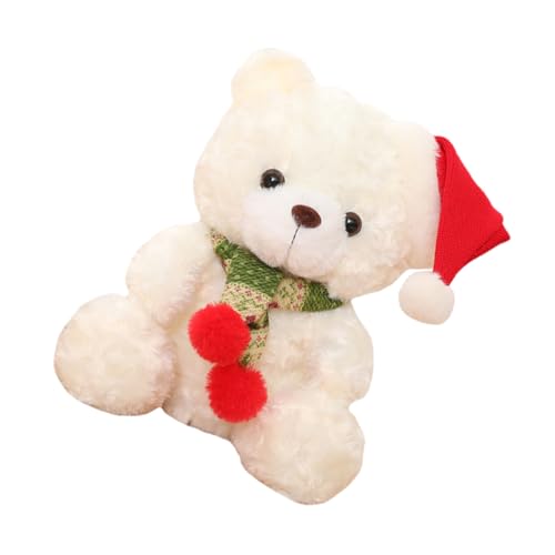ORFOFE Weißer Weihnachtsplüschbär Kuscheliges Baumwoll-Material Festliche Deko für Jungen Mädchen Wohnräume ORFOFE Weißer Weihnachtsplüschbär Kuscheliges Baumwoll-Material Festliche Deko für Jungen Mädchen Wohnräume von ORFOFE