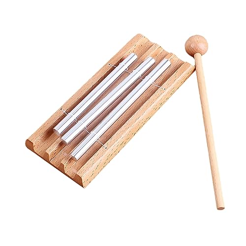 ORFOFE Windspiele Schlaginstrument Pädagogisches Glockenspiel Für Kinder Glockenspiel Xylophon Erinnerungsglocke des Klassenzimmers 3-ton Tischglockenspiel Xylophon Für Kinder Hölzern von ORFOFE