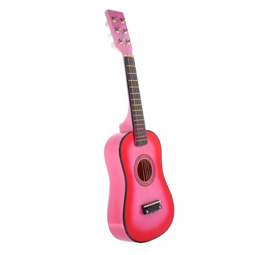 ORFOFE kleine Gitarre musikinstrumente Musik Instrumente Guitar spielzeuge für Kinder Kid Toys Akustikgitarre Kleinkindspielzeug Spielzeuggitarre aus Holz Gitarrengeschenk Linde Rosa von ORFOFE