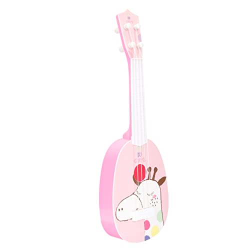 ORFOFE pädagogisches Instrumentenspielzeug Kinder-Ukulele Minispielzeug für Kinder Musikspielzeug kinderinstrumente Kinder musikinstrumente Plastikinstrument Gitarrenmodell Abs Rosa von ORFOFE