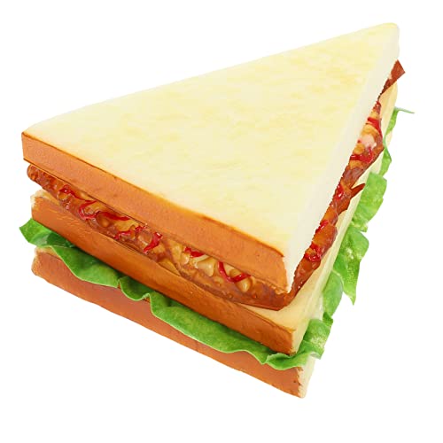 Simulations-Sandwich Falsches Brot Lebensmittel-Display-Modell Hamburger Falsche Brotverzierung Spielzeug Lebensmittel Gefälschtes Sandwich-Modell Simulation Brot Brötchen Pu ORFOFE von ORFOFE