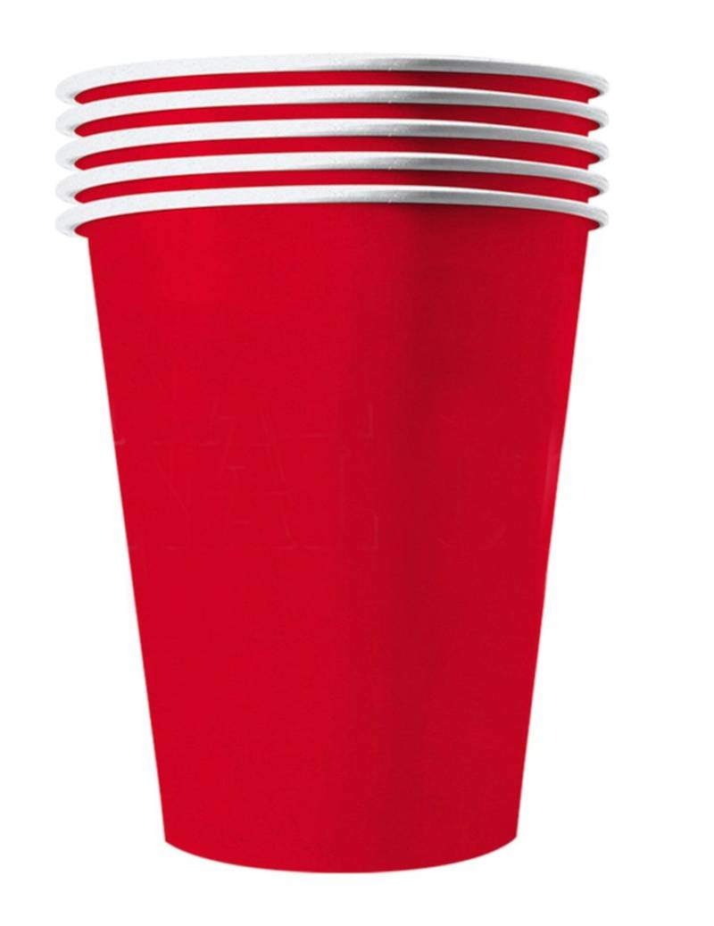 Amerikanische Trinkbecher Partydeko 20 Stück rot 250 ml von ORIGINAL CUP