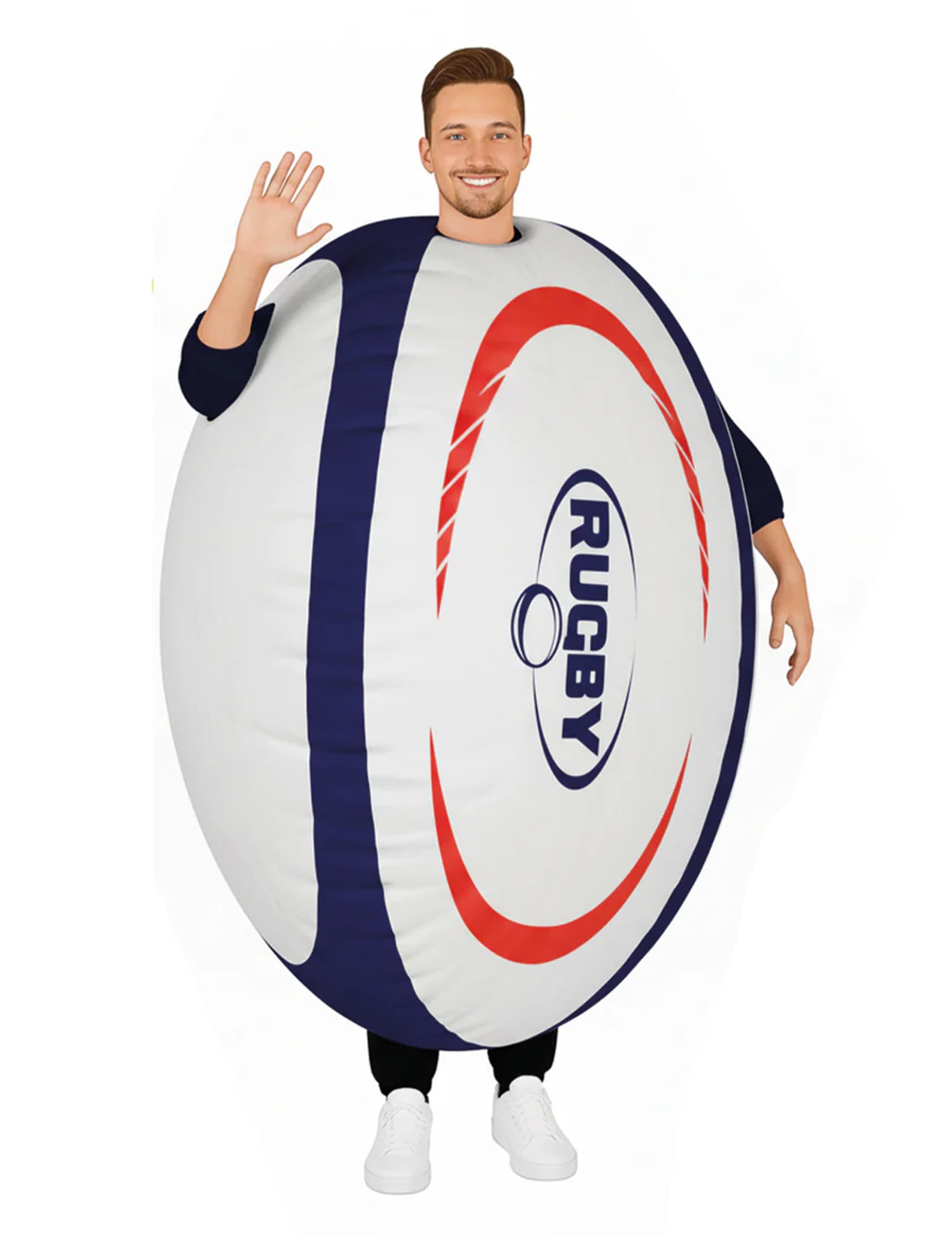 Aufblasbares Rugbyball Kostüm für Erwachsene Aufblasbares Rugbyball Kostüm für Erwachsene von ORIGINAL CUP