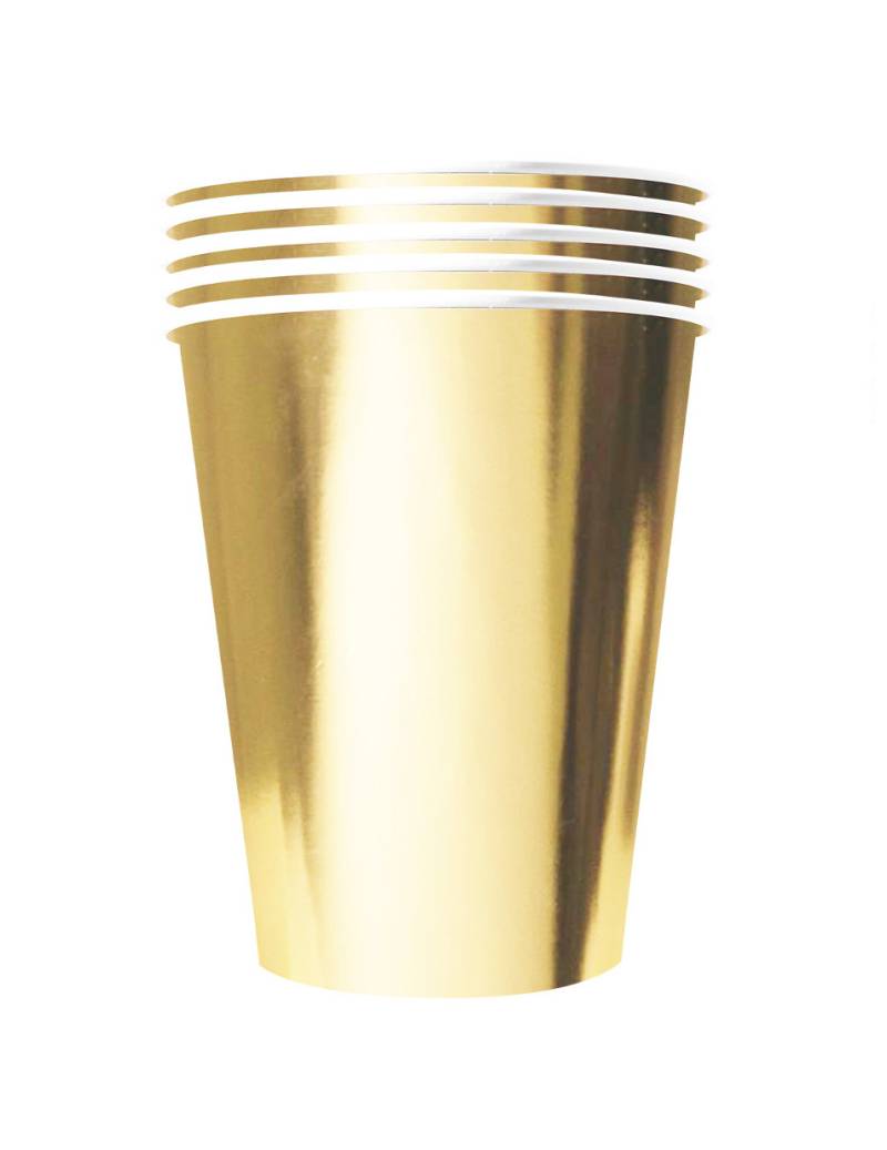 Große Pappbecher American-Style recyclebar 20 Stück goldfarben 530 ml von ORIGINAL CUP