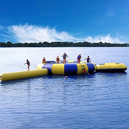 Aufblasbares Wassertrampolin Aufblasbares Wassertrampolin Vergnügungspark mit Rutschen, schwimmende große Trampolin-Sprungmatte, Freizeit von ORJAHD