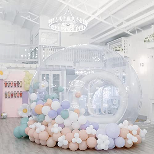 Aufblasbarer transparenter Luftblasen-Haus-Luftballon, Hochzeit, Party, Event, Werbung, Outdoor-Dekoration mit 750 W Ventilator, Iglu-Kuppel, 4,5 m von ORJDWJ