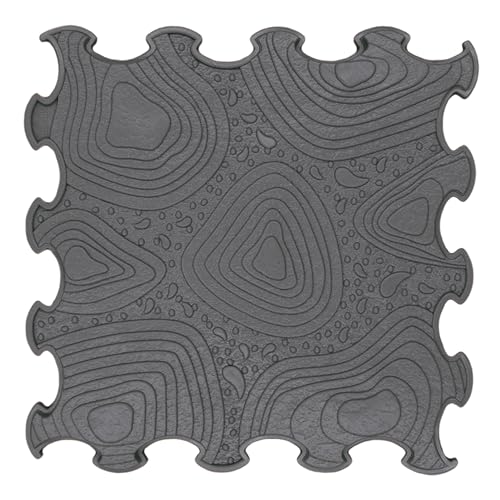 ORTOTO Premium Single Sensory Massage Mat Puzzle Mat Orthoepedic - Manuelle Massagematte (Grand Canyon - Storm Grey) von ORTOTO