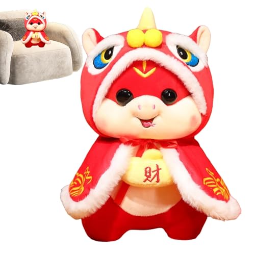 ORTUH Frühlingsfest-Schlangenplüsch, Jahr der Schlangenpuppe | Plüschtiere Schlangen-Plüsch-Maskottchen | Plüschpuppe Schlangenspielzeug Raumdekoration, Chinesisches Maskottchen Rote Schlange von ORTUH