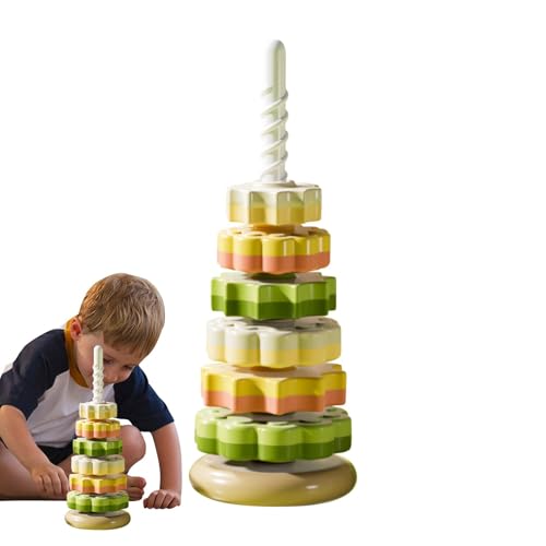 Spinner-Spielzeug für Babys, Stapelspielzeug für Kleinkinder - Sensorisches Spielzeug Buntes Stapelspielzeug Spin Stacker - Drehspielzeug, Spinnerspielzeug für Babys ab 12 Monaten, verbessert von ORTUH