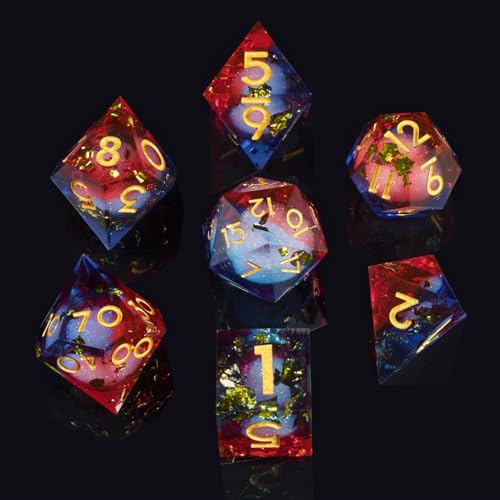 ORUZA 7 Stück Polyedrische DND Würfel Set Liquid D&D Core Würfel D4 D6 D8 D10 D12 D20 D% Treibsand Spielwürfel für Dungeons and Dragons RPG MTG Pathfinder Rollenspiele ORUZA 7 Stück Polyedrische DND Würfel Set Liquid D&D Core Würfel D4 D6 D8 D10 D12 D20 D% Treibsand Spielwürfel für Dungeons and Dragons RPG MTG Pathfinder Rollenspiele von ORUZA