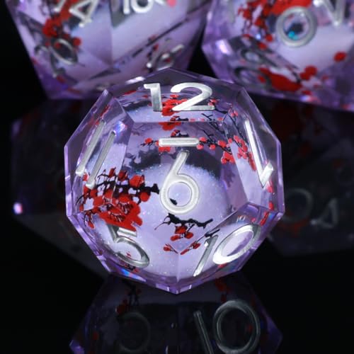 ORUZA 7 Stück Polyedrische DND Würfel Set, Liquid Core D&D Würfel D4 D6 D8 D10 D12 D20 D% Treibsand Spielwürfel für Dungeons and Dragons RPG MTG Pathfinder Rollenspiele ORUZA 7 Stück Polyedrische DND Würfel Set, Liquid Core D&D Würfel D4 D6 D8 D10 D12 D20 D% Treibsand Spielwürfel für Dungeons and Dragons RPG MTG Pathfinder Rollenspiele von ORUZA