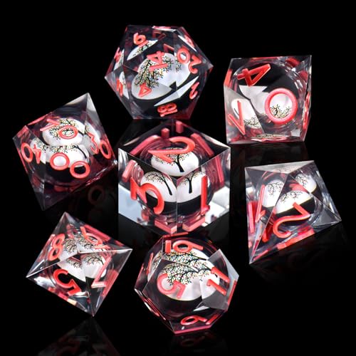 ORUZA 7 Stück Drachenauge Polyedrische DND Würfel, Harz D&D Würfel Set Baum Spielwürfel für Dungeons and Dragons RPG MTG Pathfinder Rollenspiel D4 D6 D8 D10 D% D12 D20 ORUZA 7 Stück Drachenauge Polyedrische DND Würfel, Harz D&D Würfel Set Baum Spielwürfel für Dungeons and Dragons RPG MTG Pathfinder Rollenspiel D4 D6 D8 D10 D% D12 D20 von ORUZA