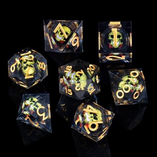 ORUZA 7 Stück Drachenauge Polyedrische DND Würfel, Harz D&D Drachenauge Würfel Set Schädel Spielwürfel für Dungeons and Dragons RPG MTG Pathfinder Rollenspiel D4 D6 D8 D10 D% D12 D20 ORUZA 7 Stück Drachenauge Polyedrische DND Würfel, Harz D&D Drachenauge Würfel Set Schädel Spielwürfel für Dungeons and Dragons RPG MTG Pathfinder Rollenspiel D4 D6 D8 D10 D% D12 D20 von ORUZA