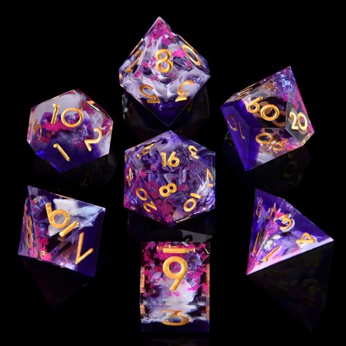 ORUZA DND Polyedrische Würfel Set, 7 Stück Harz D&D Würfel Scharfe Kanten Würfel Set Spielwürfel für Dungeons und Dragons Pathfinder DND RPG MTG Pathfinder Rollenspiel Würfel ORUZA DND Polyedrische Würfel Set, 7 Stück Harz D&D Würfel Scharfe Kanten Würfel Set Spielwürfel für Dungeons und Dragons Pathfinder DND RPG MTG Pathfinder Rollenspiel Würfel von ORUZA