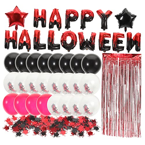 OSALADI 1 Satz Ballon-Regenvorhang-Set Halloween-Partyballons Halloween-Banner-Girlande Luftballons halloween mitgebsel Halloween-Ballondekorationen Halloween-Partydekorationen Emulsion von OSALADI