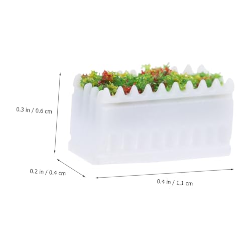 OSALADI 12 Stück Teiliges Miniatur Weiß mit Blumen Dekorative Mini deko für Puppenhaus Feengarten Mikrolandschaft Praktische Handwerks Dekoration für DIY sandtabellen und Modellbau OSALADI 12 Stück Teiliges Miniatur Weiß mit Blumen Dekorative Mini deko für Puppenhaus Feengarten Mikrolandschaft Praktische Handwerks Dekoration für DIY sandtabellen und Modellbau von OSALADI