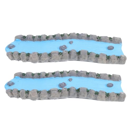 OSALADI 2 Stück Teiliges Miniatur Resin Fluss Wasserlauf für Feengarten DIY Puppenhaus Dekoration Realistische Szenerie Sandtisch Zubehör für Kreative Therapie und Miniaturwelten OSALADI 2 Stück Teiliges Miniatur Resin Fluss Wasserlauf für Feengarten DIY Puppenhaus Dekoration Realistische Szenerie Sandtisch Zubehör für Kreative Therapie und Miniaturwelten von OSALADI