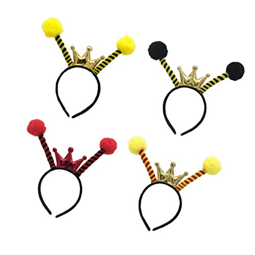 OSALADI 4 Stück Cosplay-zubehör Pom Pom Kopf Bopper Bienen- Antennen- Stirnband Für Erwachsene Hummel Haarreifen Hummel Cosplay Partybevorzugung Ameise Stirnband Requisiten Tier Mädchen von OSALADI