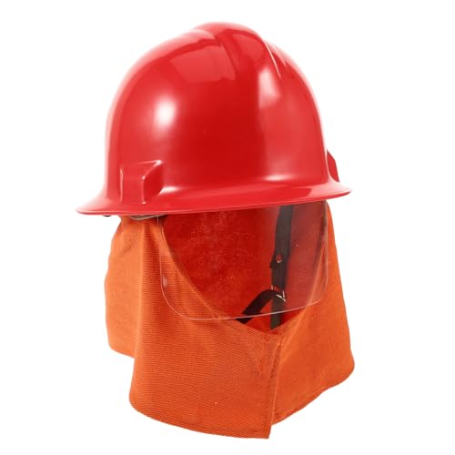 OSALADI Feuerwehrhut Mit Sonnenschutz: Feuerwehrmann-Kostüm-Helm Schutzhelm Cosplay-Feuerwehrmann-Mütze Vorgetäuschter Häuptlingshut Für Feuerwehrmann-Kostümzubehör von OSALADI