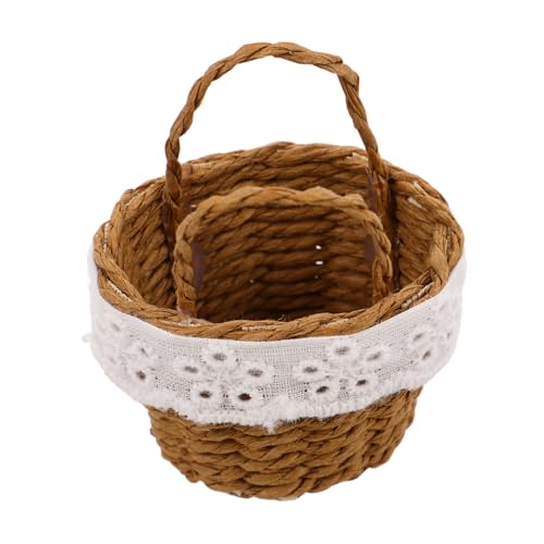 OSALADI Mini-Hand-blumenkorb Szenenkorb Geflochtene Körbe Für Puppenstuben Miniaturgewebte Korbdekoration Puppenminiaturhandwerkskorb Puppenhaus -szenenkorb Kaffee Polyester OSALADI Mini-Hand-blumenkorb Szenenkorb Geflochtene Körbe Für Puppenstuben Miniaturgewebte Korbdekoration Puppenminiaturhandwerkskorb Puppenhaus -szenenkorb Kaffee Polyester von OSALADI