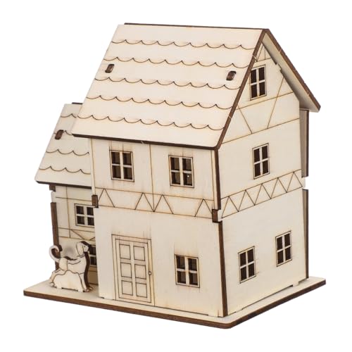 OSALADI Miniatur Holzvilla Bausatz mit LED Beleuchtung DIY Puzzle aus Robustem Holz Einfallsreiches Montage Heimdekoration Lernspielzeug für Erwachsene und Handbemalbar Fördert OSALADI Miniatur Holzvilla Bausatz mit LED Beleuchtung DIY Puzzle aus Robustem Holz Einfallsreiches Montage Heimdekoration Lernspielzeug für Erwachsene und Handbemalbar Fördert von OSALADI