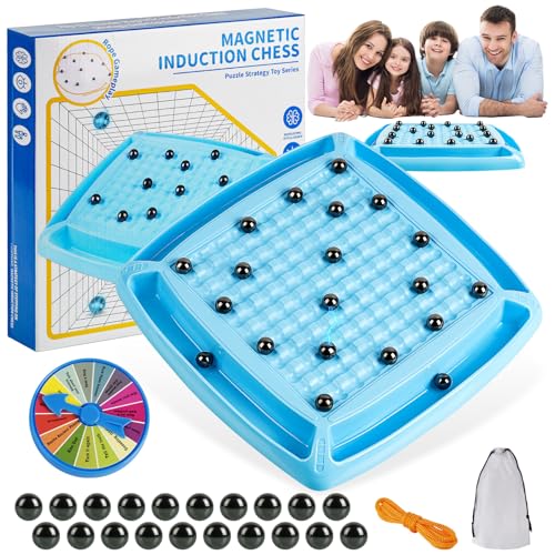 OSDUE 20 Pcs Magnetisches Schachspiel, Tisch Magnetspiel, Schach-Set, Magnetisches Stein-Brettspiel, Kampfschach Mit Magnetisch, Magnetisches Steine, Reisen Schach Magnetisch für Familien und Party von OSDUE