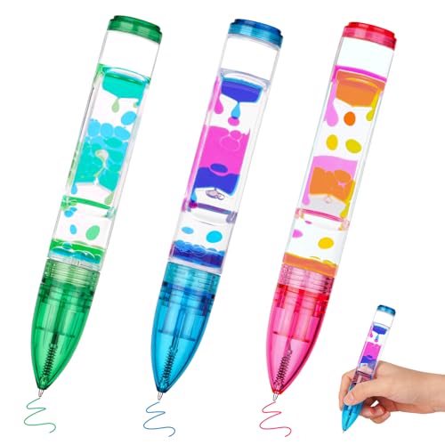 OSDUE 3 Stück Liquid Motion Bubbler Spielzeug Stifte Fidget Toy Flüssigkeitsbewegungsstift Bunte Fidget-Spielzeug-Stifte Flüssig-Timer-Stifte Liquid Timer Pen Sensory Anti-Stress für Kinder Erwachsene OSDUE 3 Stück Liquid Motion Bubbler Spielzeug Stifte Fidget Toy Flüssigkeitsbewegungsstift Bunte Fidget-Spielzeug-Stifte Flüssig-Timer-Stifte Liquid Timer Pen Sensory Anti-Stress für Kinder Erwachsene von OSDUE