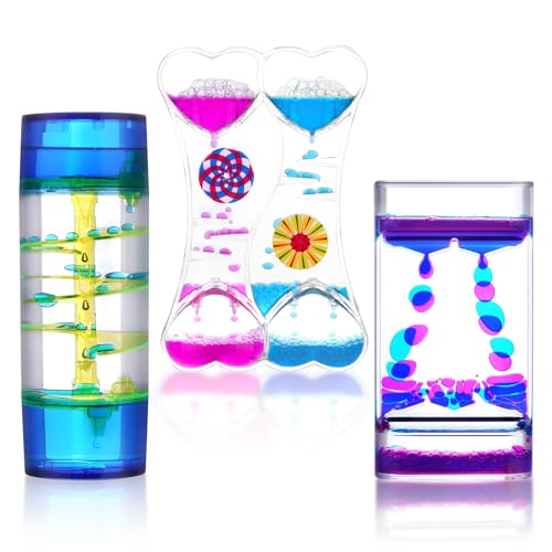 OSDUE 3 Stück Liquid Motion Timer, Liquid Timer Sanduhren, Flüssig Tropfen Sanduhr, Liquid Motion Bubble Timer Sanduhr, Tropfen Sanduhr Flüssig, Stressreduzierung Spielzeug für Kinder & Erwachsene OSDUE 3 Stück Liquid Motion Timer, Liquid Timer Sanduhren, Flüssig Tropfen Sanduhr, Liquid Motion Bubble Timer Sanduhr, Tropfen Sanduhr Flüssig, Stressreduzierung Spielzeug für Kinder & Erwachsene von OSDUE