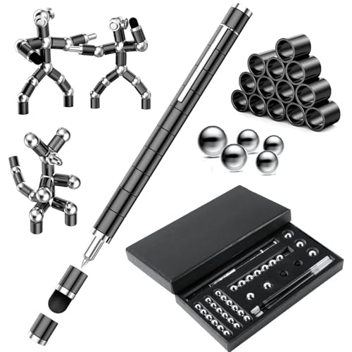OSDUE Fidget Pen, Magnetischer Kugelschreiber Magnet Stift Stressabbau Druckkugelschreiber Lustig Multifunktions Magnetstift Coole Sachen für Teenager Mädchen Junge Geschenke (Schwarz) OSDUE Fidget Pen, Magnetischer Kugelschreiber Magnet Stift Stressabbau Druckkugelschreiber Lustig Multifunktions Magnetstift Coole Sachen für Teenager Mädchen Junge Geschenke (Schwarz) von OSDUE