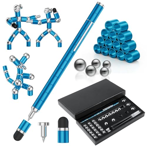 OSDUE Fidget Pen, Magnetischer Kugelschreiber Magnet Stift Stressabbau Druckkugelschreiber Lustig Multifunktions Magnetstift Coole Sachen für Teenager Mädchen Junge Geschenke (Blau) OSDUE Fidget Pen, Magnetischer Kugelschreiber Magnet Stift Stressabbau Druckkugelschreiber Lustig Multifunktions Magnetstift Coole Sachen für Teenager Mädchen Junge Geschenke (Blau) von OSDUE