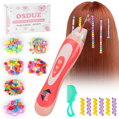 OSDUE Haarschmuck Mädchen Spielzeug, Haarflechtmaschine Mädchen, Kinder Hair Braiding Machine, Hair Braider, Haarflechter Haarperlen Maschine, DIY Haardekorations für Geschenk Mädchen 5 6 7 8 9 Jahre von OSDUE