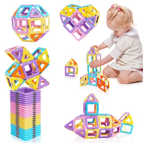 OSDUE Magnetische Bausteine, 40 Teile Magnetbausteine Tiles Magnetspielzeug Magnetspiel Magnet Spielzeug Kinder Lernspielzeug Montessori Spielzeug für 3+ Jahre alte Jungen und Mädchen OSDUE Magnetische Bausteine, 40 Teile Magnetbausteine Tiles Magnetspielzeug Magnetspiel Magnet Spielzeug Kinder Lernspielzeug Montessori Spielzeug für 3+ Jahre alte Jungen und Mädchen von OSDUE