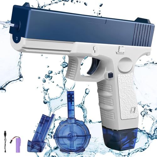 OSDUE Wasserpistole Elektrisch, Elektrische Wasserpistole für Erwachsene und Kinder, 32 Fuß Reichweite One-Touch Automatische Wasserpistole, Automatische Spritzpistolen, für Sommerpool, Strandparty von OSDUE