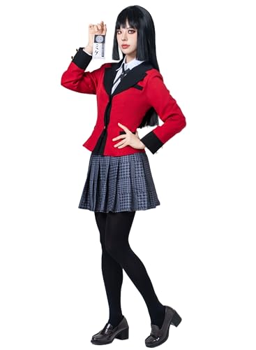 OSIAS Anime Kakegurui Jabami Yumeko School Uniform Cosplay Costume (L) von OSIAS