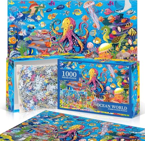 OSIMIG Puzzle 1000 Teile, 70x50 cm Ozeanwelt Puzzle für Erwachsene, Anspruchsvolles Puzzle für Spieleabende, Familien Dekorations Puzzle von OSIMIG