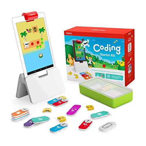 Osmo - Coding Starter Kit für Fire Tablet - 3 lehrreiche Lernspiele - Ab 5-10 Jahren - Programmieren lernen, Programmiergrundlagen & Codierrätsel - STEM-Spielzeug (Osmo Fire Tablet-Basis enthalten) von OSMO