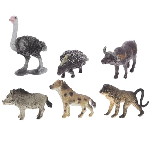 OSOLADY Tierfiguren Miniatur-Set mit Afrikanischen Wildtieren Kreatives Tierspielzeug Kunstharzhandwerk Zur Heimdekoration Tiermodelle für Jungen und Mädchen von OSOLADY