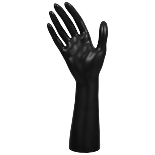 OSOLADY Handmodell-Requisiten Schmuckständer Handmodell schwarz Mannequin für Schmuck Handmodell Aussteller Aufsteller für Ringe Handschmuck Armbandhalter Keramikhand Ringhalter PVC Black von OSOLADY