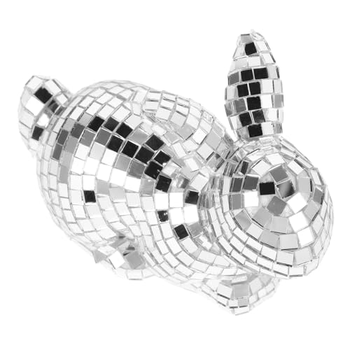 OSOLADY Hase Discokugel Spiegel Glitzer Retro Hase Form Figur Für Party Bühne Requisiten Schlafzimmer Esstisch Home Art Dekorationen von OSOLADY