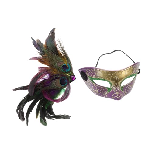 OSOLADY Karnevalsmaske Halloween Masken Prom Ball Spitzenmasken Karnevalskostüme Für Frauen Halloween-kostümmasken Kostüme Ballmasken Karneval Maske Karneval Kostüm Frauen Feder von OSOLADY