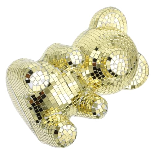 OSOLADY Reflektierende Dekorative Ornamente Hochzeits Disco Kugel Disco Kugel Statue Disco Kugel Tier Disco Bär Reflektierende Spiegelkugeln Hängende Disco Kugel Glitzer Disco von OSOLADY