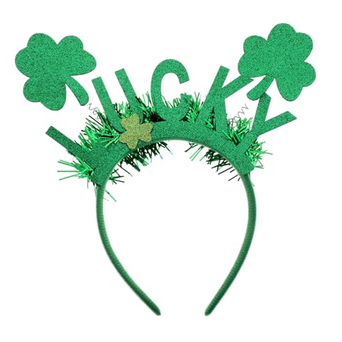 OSOLADY Vierblättriger Kopfschmuck St Patrick'S Day Stirnband Damen St Patrick'S Day Hüte St Patrick'S Day Knoten Stirnband St Patrick'S Day Accessoires St Patricks Day Stirnbänder von OSOLADY