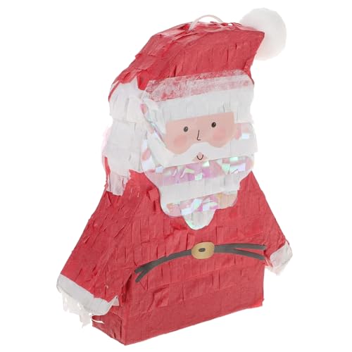 OSOLADY Weihnachtspinata Christbaumschmuck Weihnachtskugeln Weihnachts-Kit weihnachtsspielzeug kinder weihnachts party Pinata-Spielzeug aus Papier Piñata zerschmetterndes Spielzeug rot von OSOLADY