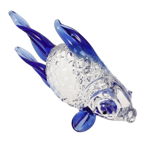 OSOLADY aus Kristallglas Miniatur-Fischskulptur Meerestierfigur -Modell Fischverzierung Glasfisch Figur Glasfisch für das Aquarium Fisch Dekoration Fischfigur aus Glas von OSOLADY