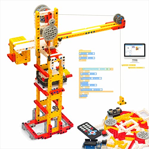 OSOYOO STEM Toy Building Block Roboter Programmierbares Starter Kit | Learning Graphic Programming | Includes 200+ Build Bricks, Basic Board for Arduino UNO, Expansion Board,Sensor modules von OSOYOO